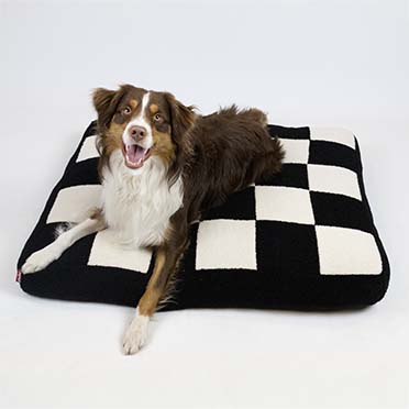 Dog cushion COZY BLOCK Black/white - Sceneshot 3
