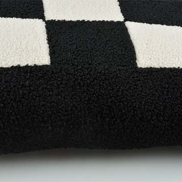 Dog cushion COZY BLOCK Black/white - Detail 2