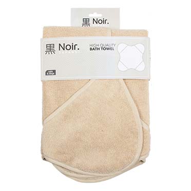 Japandi badhanddoek Beige - Verpakkingsbeeld