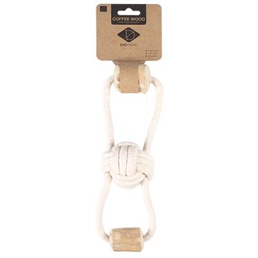 Trekspeeltje koffiehout Wood&Rope Ball Bruin - Verpakkingsbeeld