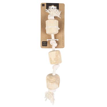 Touwspeeltje koffiehout Triple Wood Bruin - Facing