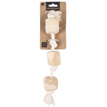Touwspeeltje koffiehout Triple Wood Bruin - Verpakkingsbeeld