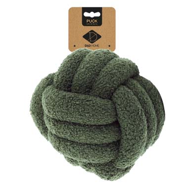 Touwspeeltje Teddy Ball PUCK Army green - Verpakkingsbeeld