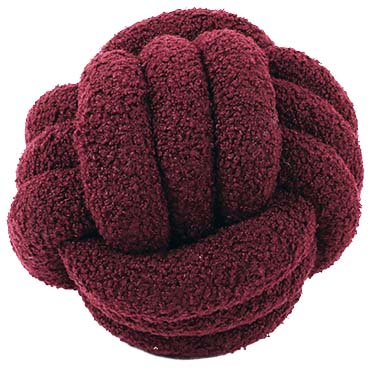 Touwspeeltje Teddy Ball PUCK Bordeaux - <Product shot>