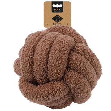Touwspeeltje Teddy Ball PUCK Bruin - Verpakkingsbeeld