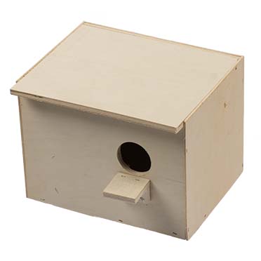 Budgie nest box horizontal  20cmx19x15cm