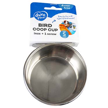 Bird coop cup inox + 1 screw  S - ø9,5CM