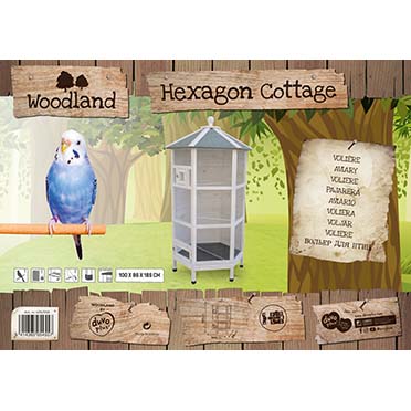 Woodland aviary hexagon cottage - Verpakkingsbeeld