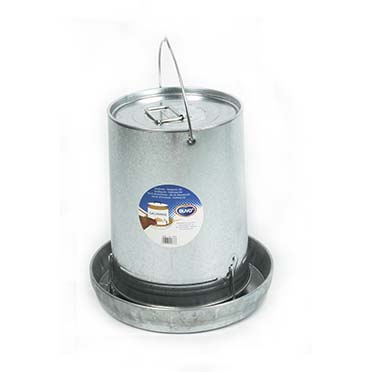 Galvanised feeder with lid  14kg - 24,5x36x39,5cm