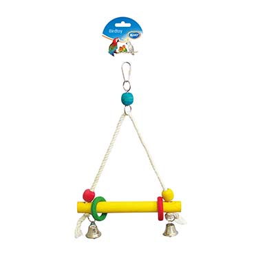 Cage acc swing in rope wooden cubes - Product shot