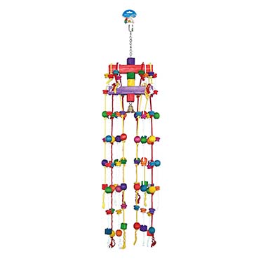 Carrousel rope with colorful cubes & bell - Product shot