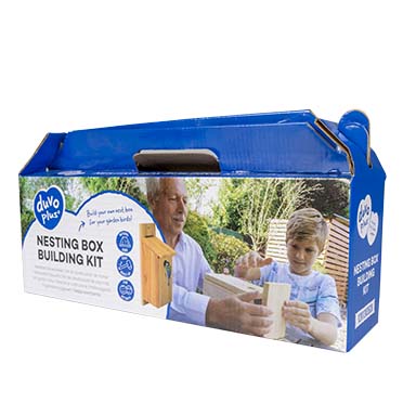 Nest box great tit kit in box brown - Verpakkingsbeeld