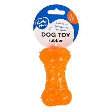 Tpr bone squeaky orange/grün - Facing