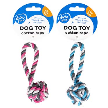 Tug Toy Knotted Cotton Dummy Ball blue/pink - Verpakkingsbeeld