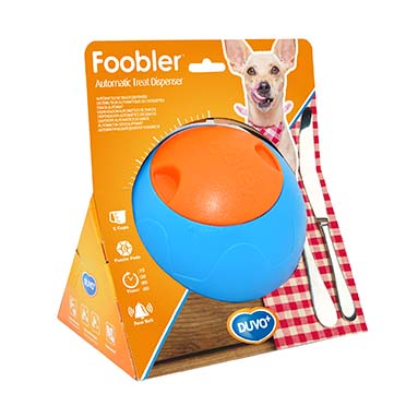 Foobler snackbal met timer blauw - Verpakkingsbeeld