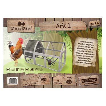 Woodland hühnerstall ark 1 cottage grün/weiss - Verpakkingsbeeld