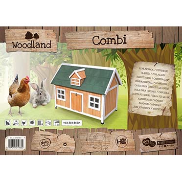Woodland kippen/konijnenhok combi - Verpakkingsbeeld