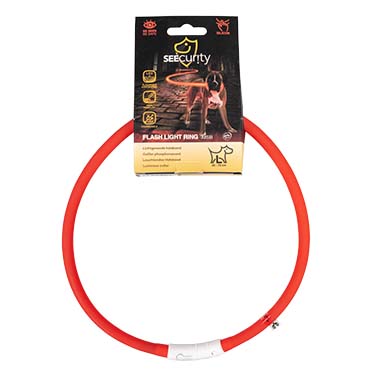 Flash light ring usb silicon red - Verpakkingsbeeld