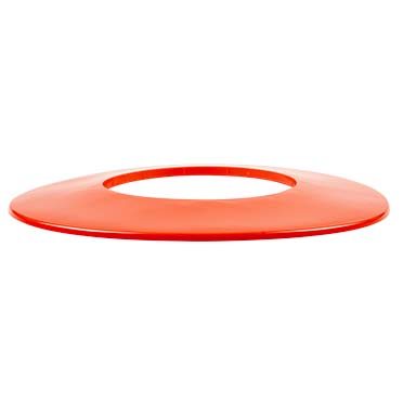 Tapón de rosca plástico Transparente/rojo - Facing