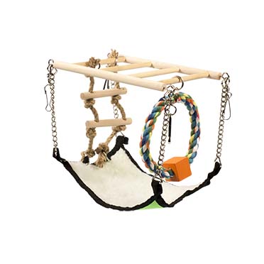Hängebrücke in holz mit hammock - Product shot