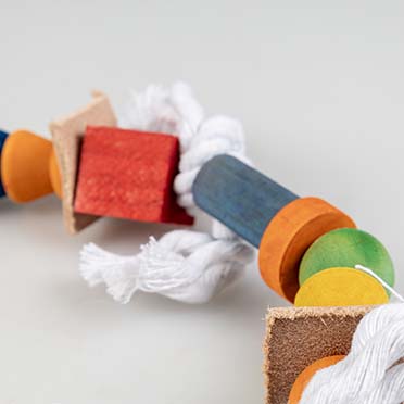 Touwring Met Kleurrijke Blokjes - Detail 1