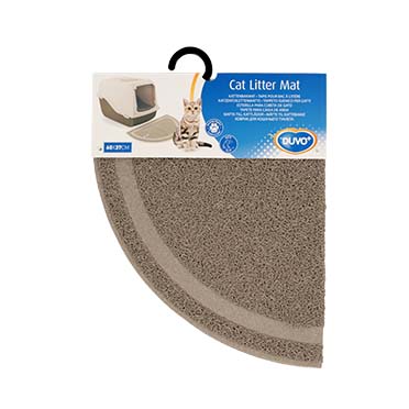 Cat litter mat half-round grey - Verpakkingsbeeld