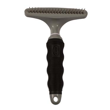 Dematting rake wide toothed Black/grey 20 pins