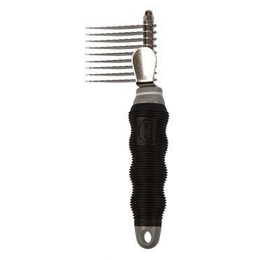 Dematting comb long blades Black/grey 9 Blades