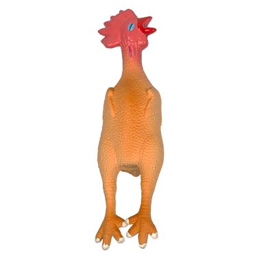 Latex squeaky chicken Multicolour 15cm