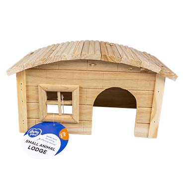 Small animal wooden lodge dome roof - Facing