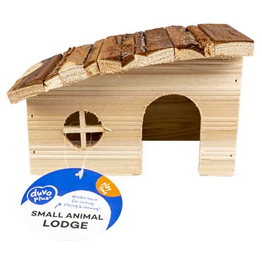 Small animal wooden lodge shed roof - Facing
