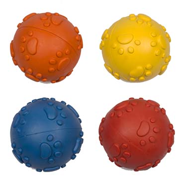 Rubber Ball With Squeaker And Foot Print gemischte farben - Product shot