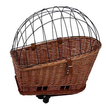 Provence wicker bicycle basket back & cushion  35x55x49cm - max. 13kg