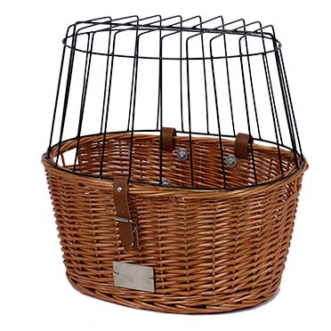 Provence wicker bicycle basket front&cushion  48x33x44cm - max. 13kg