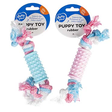 Puppy TPR Stick Met nylon Touw - Facing