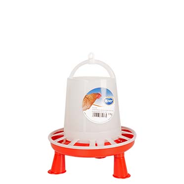 Plastic chicken feeder silo with feet - <Product shot>