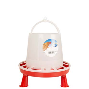 Plastic chicken feeder silo with feet  6KG