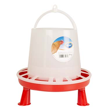 Plastic chicken feeder silo with feet  8KG
