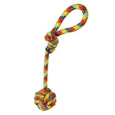 Cotton rope with ball and loop beach  54cm