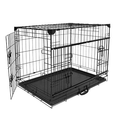 Pet kennel ninja edition with sliding door Black 56x33x41 cm
