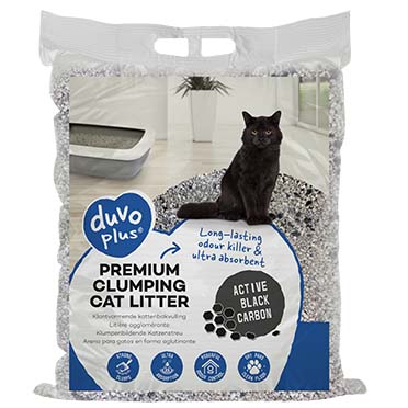Premium clumping cat litter active black carb Blue/grey 12kg