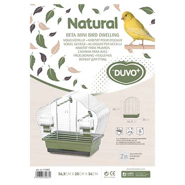 Vogelkäfig natural beta mini olivgrün/zinc - Verpakkingsbeeld