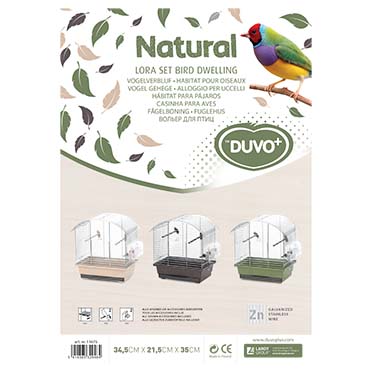 Bird cage natural lora set 3st mixed colors - Verpakkingsbeeld