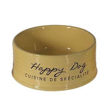 Mangeoire stone happy dog jaune - <Product shot>