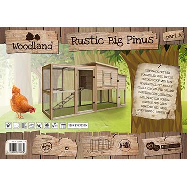 Woodland chicken coop rustic big pinus - Verpakkingsbeeld