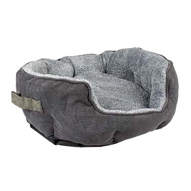 Bed oval corduroy ash black/grey - <Product shot>