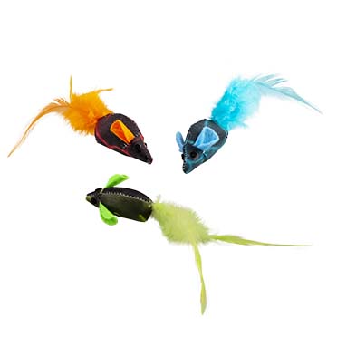 Flash mice with feathers multicolour - Product shot