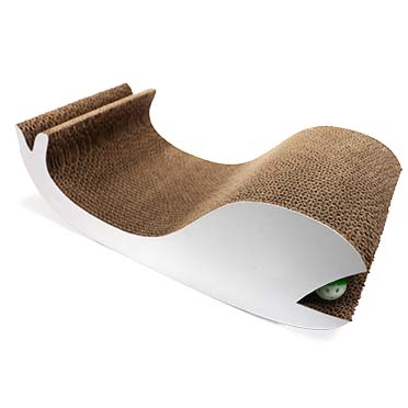 Scratching board willy whale with catnip White 48x26x15cm