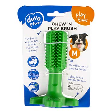 Chew `n play brush vert - Verpakkingsbeeld