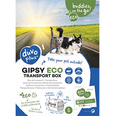 Gipsy eco transport box metal door blue - Verpakkingsbeeld